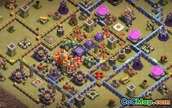 town hall 16, trophy/war base layout #44060