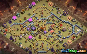 town hall 16, trophy/war base layout #44064