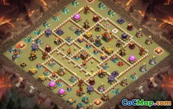 town hall 16, trophy/war base layout #44125