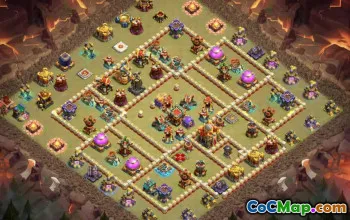 town hall 16, trophy/war base layout #44128