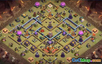town hall 16, trophy/war base layout #44149
