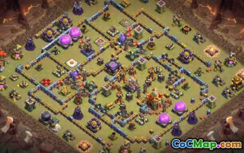 town hall 16, trophy/war base layout #44152