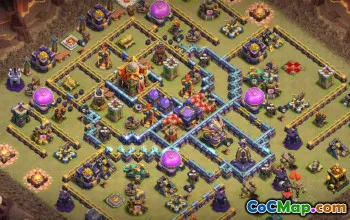 town hall 16, trophy/war base layout #44165