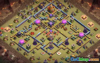 town hall 16, trophy/war base layout #44166