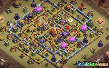 town hall 16, trophy/war base layout #44172