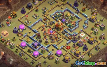 town hall 16, trophy/war base layout #44174