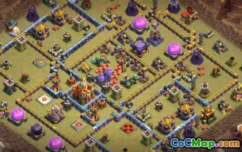 town hall 16, trophy/war base layout #44175
