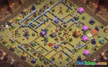 town hall 16, trophy/war base layout #44178