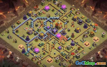 town hall 16, trophy/war base layout #44179