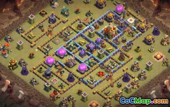 town hall 16, trophy/war base layout #44181