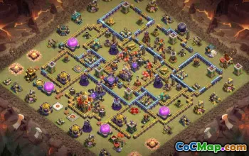 town hall 16, trophy/war base layout #44182