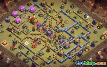town hall 16, trophy/war base layout #44188