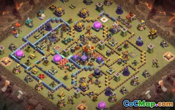 town hall 16, trophy/war base layout #44190