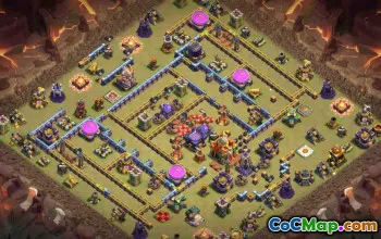 town hall 16, trophy/war base layout #44194