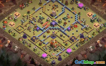town hall 16, trophy/war base layout #44196