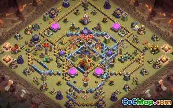 town hall 16, trophy/war base layout #44197