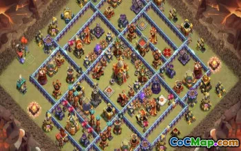 town hall 16, trophy/war base layout #44232