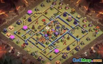 town hall 16, trophy/war base layout #44311