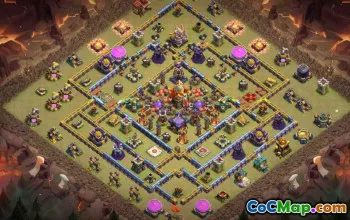 town hall 16, trophy/war base layout #44312