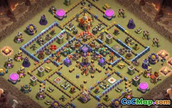 town hall 16, trophy/war base layout #44316