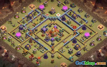 town hall 16, trophy/war base layout #44317