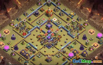 town hall 16, trophy/war base layout #44318