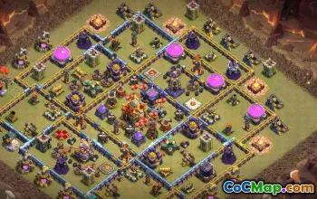 town hall 16, trophy/war base layout #44321