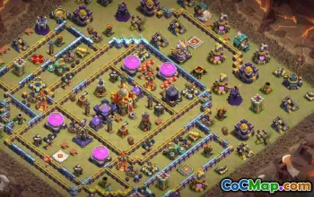 town hall 16, trophy/war base layout #44324