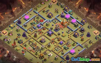 town hall 16, trophy/war base layout #44331
