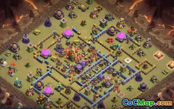 town hall 16, trophy/war base layout #44336