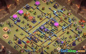 town hall 16, trophy/war base layout #44337
