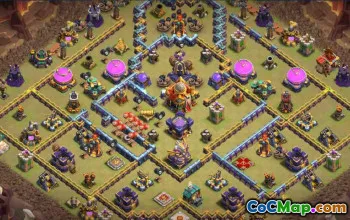 town hall 16, trophy/war base layout #44342
