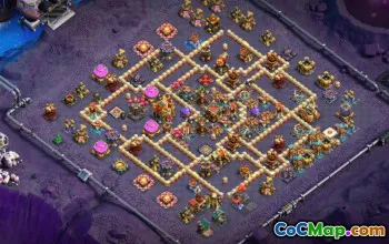 town hall 16, trophy/war base layout #44351