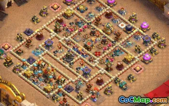 town hall 16, trophy/war base layout #44357