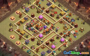 town hall 16, trophy/war base layout #44370