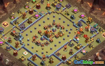 town hall 16, trophy/war base layout #44382