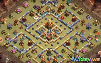 town hall 16, trophy/war base layout #44384
