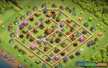 town hall 16, trophy/war base layout #44388