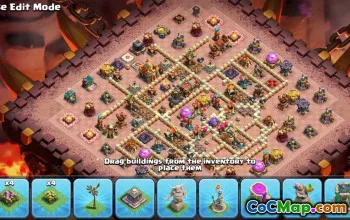 town hall 16, trophy/war base layout #44411