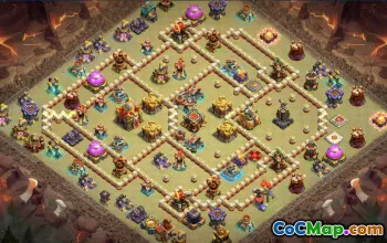 town hall 16, trophy/war base layout #44442