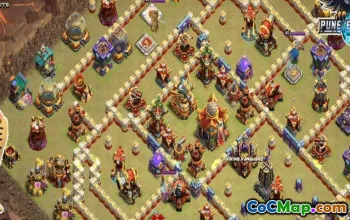 town hall 16, trophy/war base layout #44471