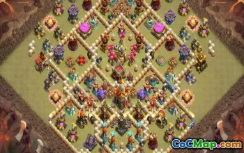 town hall 16, trophy/war base layout #44475