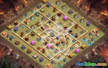 town hall 16, trophy/war base layout #44511