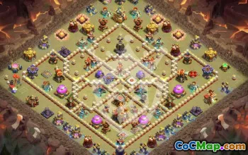 town hall 16, trophy/war base layout #44514