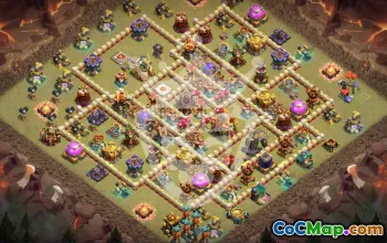 town hall 16, trophy/war base layout #44516