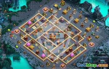 town hall 16, trophy/war base layout #44517