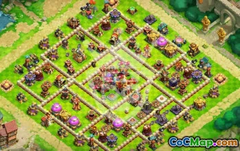 town hall 16, trophy/war base layout #44564