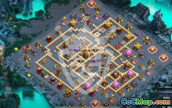 town hall 16, trophy/war base layout #44614