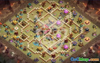 town hall 16, trophy/war base layout #44636