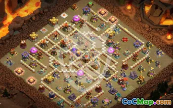 town hall 16, trophy/war base layout #44640